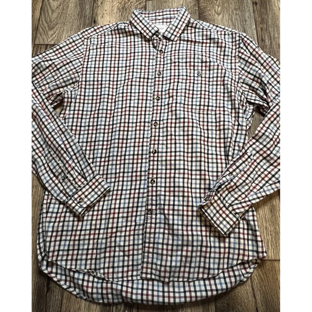 Frank Oak Rue St Viateur Large Light Flannel Shirt Button Front - Picture 3 of 5